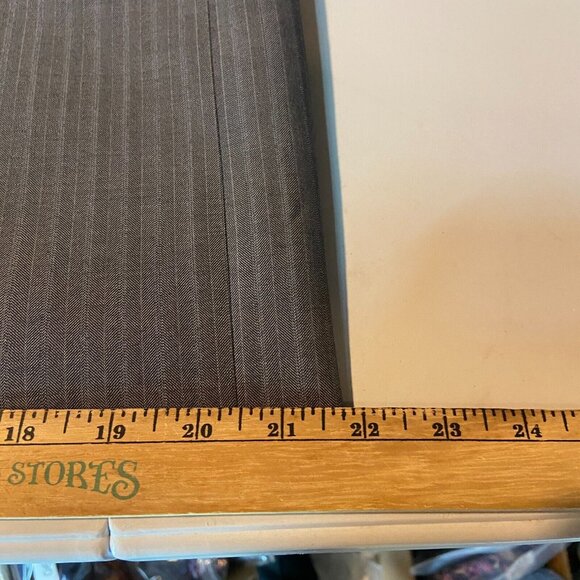 Yves Saint Laurent Men 42R Suit Jacket YSL Button Blazer Sport Coat Gray Stripe - Picture 6 of 12